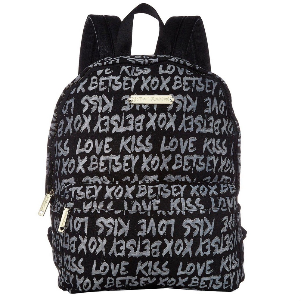 ⬇️⬇️ Betsey Johnson Jaquard Logo Backpack